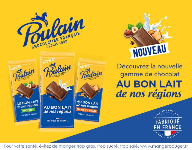 Tablette de chocolat Poulain au Carambar de Poulain